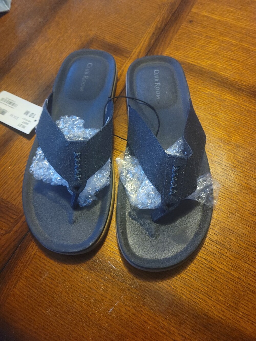 Club Room Mens Navy Foam Flip-Flops